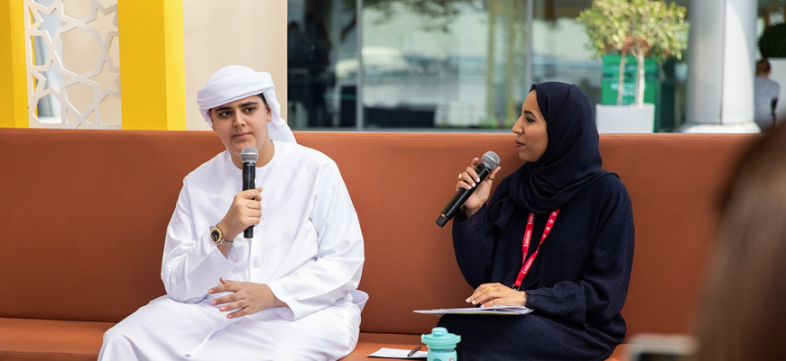 Adeeb Alblooshi at the Emirates Airline Festival of Literature